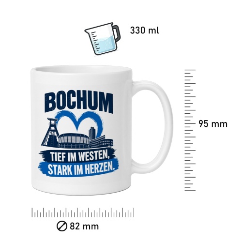 Tasse »Bochum – Tief im Westen, stark im Herzen«