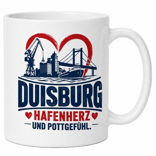 Tasse »Duisburg Hafenherz und Pottgefühl«