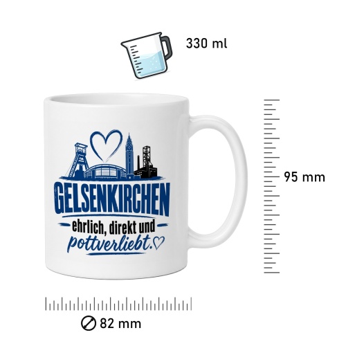 Tasse »Gelsenkirchen ehrlich, direkt und pottverliebt«