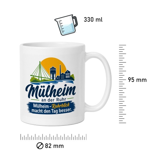Tasse »Mülheim – Ruhrblick macht den Tag besser«