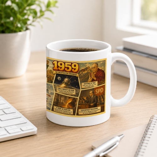 Tasse »1959 Retro-Motiv«