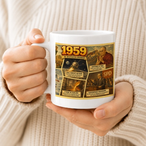 Tasse »1959 Retro-Motiv«