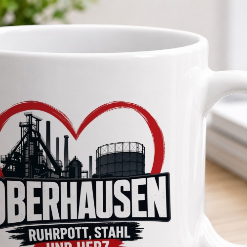 Tasse »Oberhausen – Ruhrpott, Stahl und Herz«