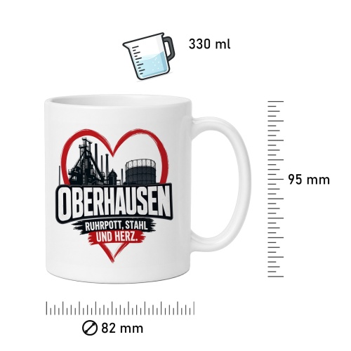 Tasse »Oberhausen – Ruhrpott, Stahl und Herz«