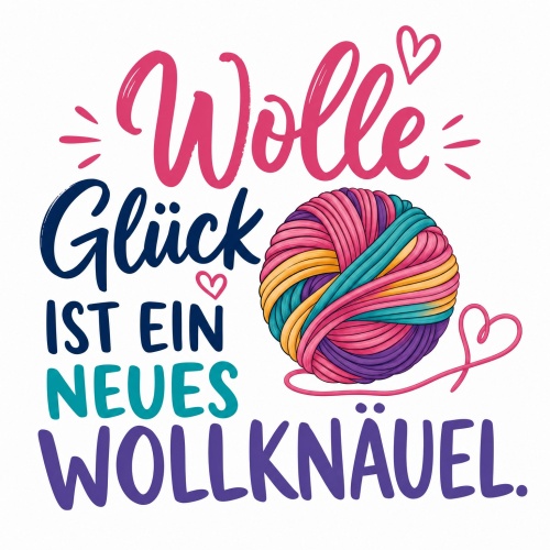 Tasse »Wolle Glück ist ein neues...