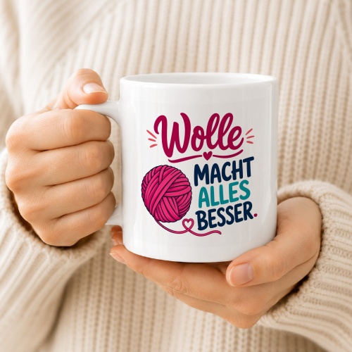 Tasse »Wolle macht alles besser«