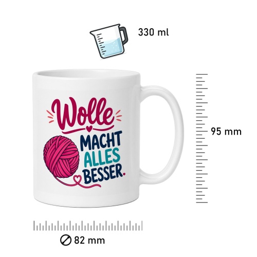 Tasse »Wolle macht alles besser«