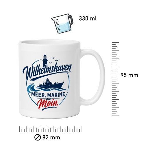 Tasse »Wilhelmshaven – Meer, Marine und Moin«