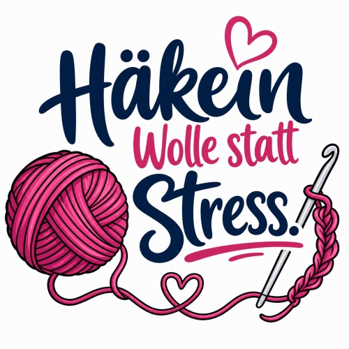 Tasse »Häkeln – Wolle statt Stress!«