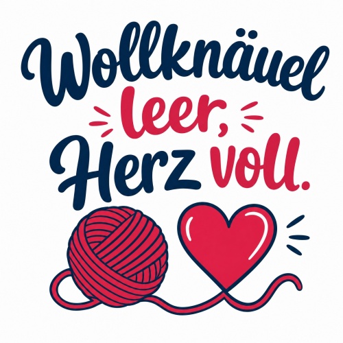 Tasse »Wollknäuel leer, Herz voll.«