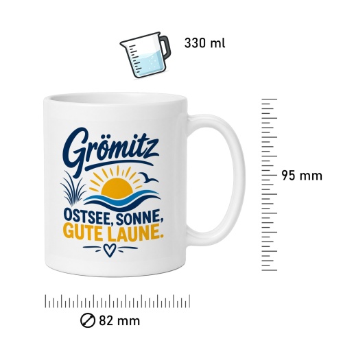 Tasse »Grömitz – Ostsee, Sonne, gute Laune«
