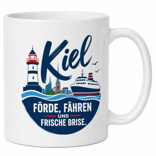 Tasse »Kiel – Förde, Fähren und...