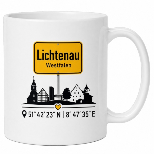 Tasse »Lichtenau Westfalen Ortsschild«