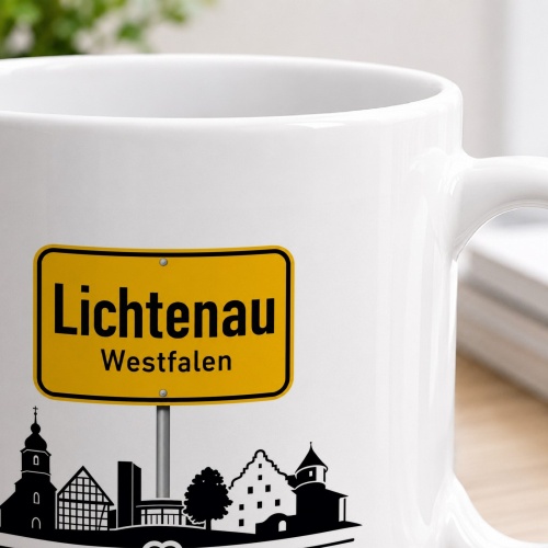 Tasse »Lichtenau Westfalen Ortsschild«