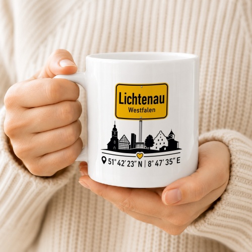 Tasse »Lichtenau Westfalen Ortsschild«