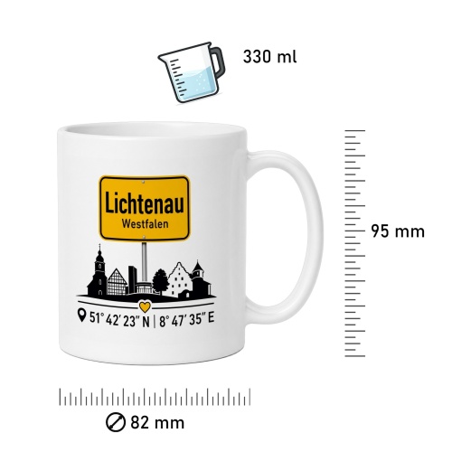 Tasse »Lichtenau Westfalen Ortsschild«