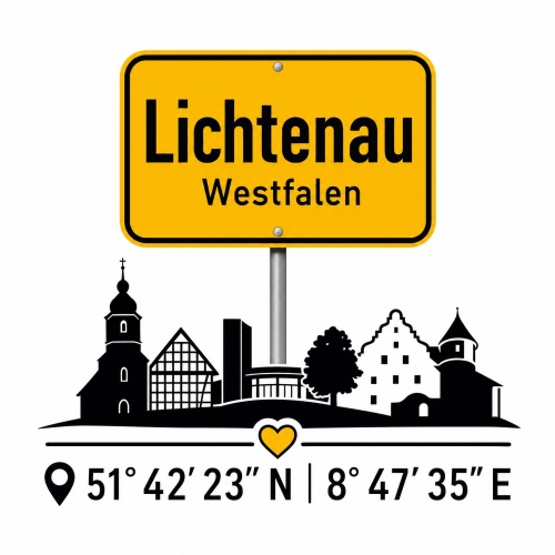 Tasse »Lichtenau Westfalen Ortsschild«