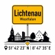 Tasse »Lichtenau Westfalen Ortsschild«