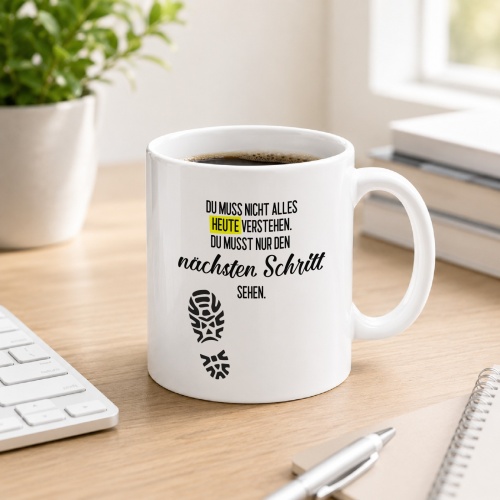Tasse »Du musst nur den nächsten Schritt...