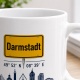 Tasse »Darmstadt Skyline & Ortsschild«