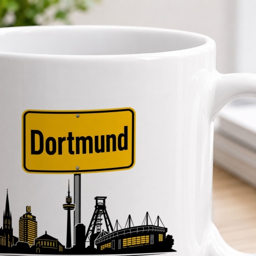 Tasse »Dortmund Skyline & Ortsschild«