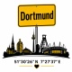 Tasse »Dortmund Skyline & Ortsschild«