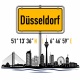 Tasse »Düsseldorf Skyline & Ortsschild«