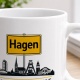 Tasse »Hagen Skyline mit Ortsschild«