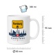 Tasse »Hamburg Skyline mit Koordinaten«