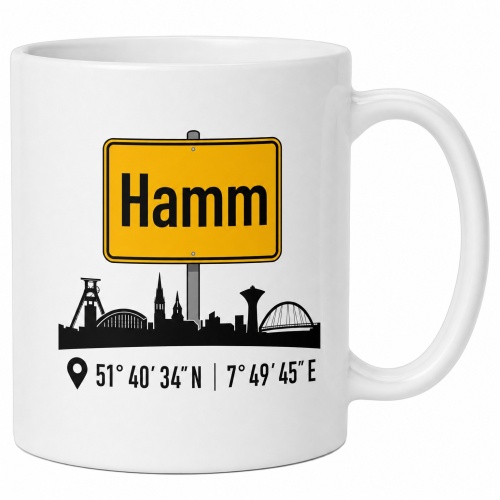 Tasse »Hamm Stadtschild & Skyline«