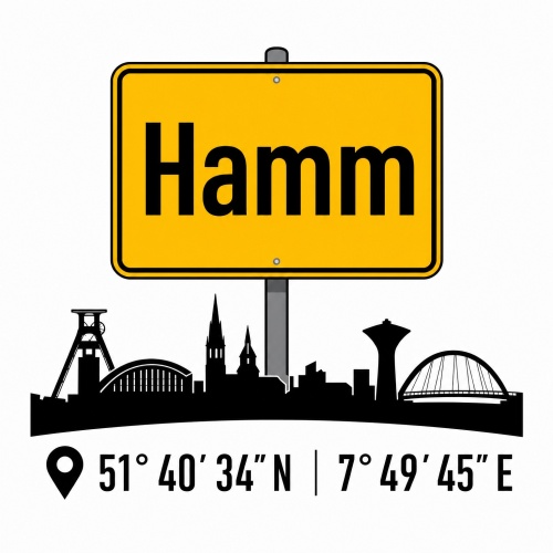 Tasse »Hamm Stadtschild & Skyline«