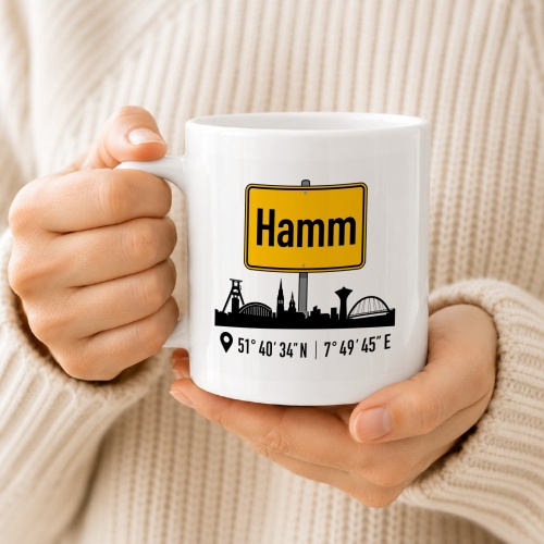 Tasse »Hamm Stadtschild & Skyline«