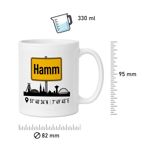 Tasse »Hamm Stadtschild & Skyline«