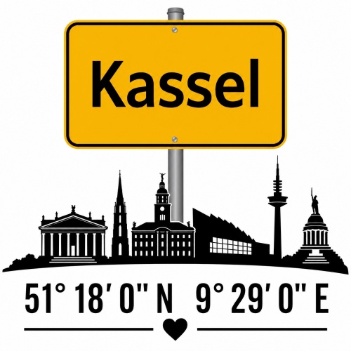 Tasse »Kassel Skyline & Ortsschild«