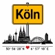Tasse »Köln Skyline & Ortsschild«