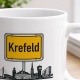 Tasse »Krefeld Skyline & Ortsschild«