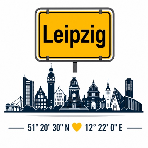 Tasse »Leipzig Skyline & Ortsschild«