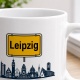 Tasse »Leipzig Skyline & Ortsschild«