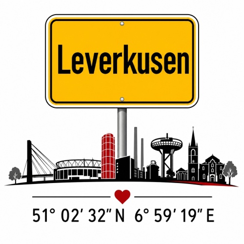 Tasse »Leverkusen Skyline & Ortsschild«