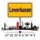Tasse »Leverkusen Skyline & Ortsschild«