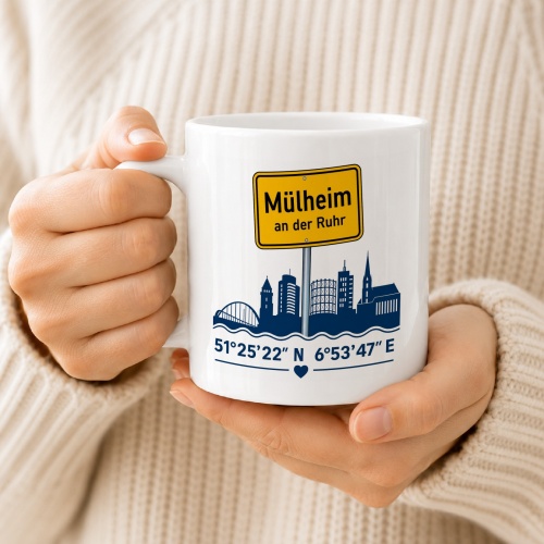 Tasse »Mülheim an der Ruhr Skyline«