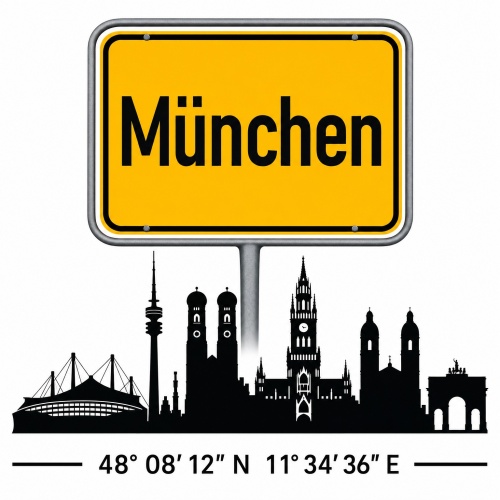 Tasse »München Skyline & Ortsschild«