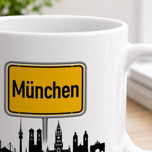 Tasse »München Skyline & Ortsschild«