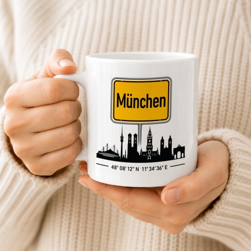 Tasse »München Skyline & Ortsschild«