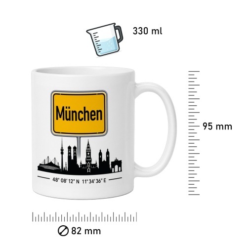 Tasse »München Skyline & Ortsschild«