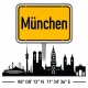 Tasse »München Skyline & Ortsschild«