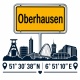 Tasse »Oberhausen Skyline & Koordinaten«