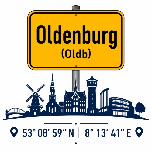 Tasse »Oldenburg Ortsschild & Skyline«