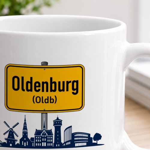 Tasse »Oldenburg Ortsschild & Skyline«