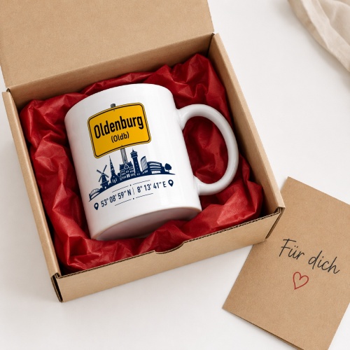 Tasse »Oldenburg Ortsschild & Skyline«